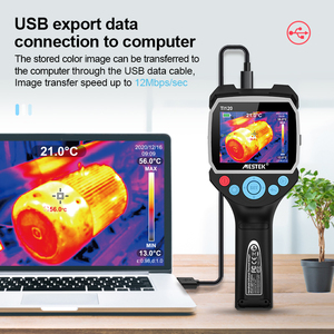 กล้องถ่ายภาพความร้อน TI120 -20~400C จอแสดงผลสี กล้องถ่ายภาพอินฟราเรดแบบคู่ แสงที่มองเห็นได้ กล้องถ่ายภาพอินฟราเรดแบบคู่ ติดตามอัตโนมัติ เครื่องวัดอุณหภูมิแบบ USB - Product Image 5