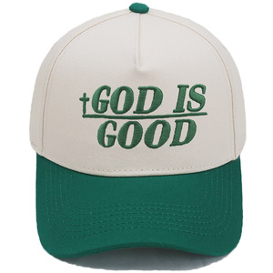 Nuovo Cappello da Baseball GOD IS GOOD Stile Vintage per Camionisti, con Ricamo Tridimensionale e Blocchi di Colore, Unisex Casual - Product Image 5