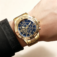 Nouvel ensemble cadeau de montre à quartz pour homme de 7 pièces avec cadran en alliage acrylique - Coffret cadeau élégant pour anniversaire