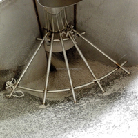 Machine de séchage, de mélange et de brassage pour granulés et flocons de matière plastique PP PE PET 1000L
