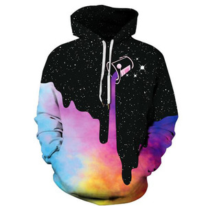 Sudadera con Capucha para Hombre, Diseño Arcoíris, Estilo Casual, Estampado Tie-Dye con Salpicaduras de Pintura, Impresión 3D Completa, Sudadera Unisex Estilo Hip Hop - Product Image 3