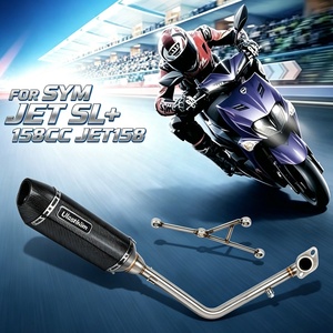 Pot d'échappement pour moto, silencieux de scooter, section avant modifiée pour SYM JET SL 158CC JET158, tuyau d'échappement - Product Image 1