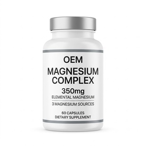 OEM ODM Complejo de Magnesio 350mg Magnesio Elemental 3 Fuentes 60 Cápsulas Suplemento Dietético para Adultos - Product Image 1