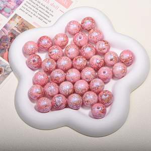 Couleur trou droit perles en vrac changement progressif couleur Texture irrégulière bricolage téléphone portable chaîne sac chaîne perlée accessoires - Product Image 5