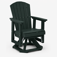 Fauteuil à bascule Adirondack en HDPE, moderne, pour extérieur, pivotant à 360°, respectueux de l'environnement, pour chambre, salon, jardin, patio