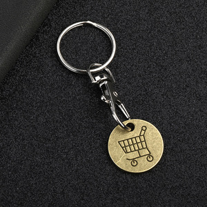 Porte-clés en métal créatif avec jeton de chariot de supermarché, motif homard, pour chariots, <span class=keywords><strong>casiers</strong></span> et rangements de salle de sport - Product Image 3