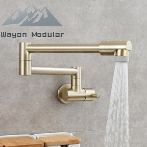 Grifo de <span class=keywords><strong>Pared</strong></span> Plegable Moderno de Lujo Wayon, Dorado, para Cocina Profesional y Estufa - Product Image 4