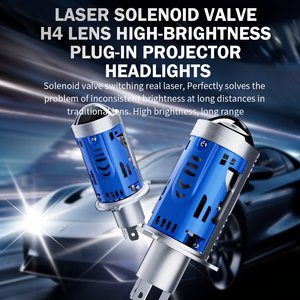 HAIZG Último Modelo al por Mayor, Faros LED para Automóvil con Proyector de Luz Alta y Baja, Lente H4 con Válvula Solenoide, Enchufe Directo, Súper Brillantes - Product Image 2