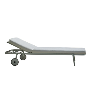 Moderno esterno reclinabile in metallo Casual sedia da spiaggia per Villa cortile giardino all'aperto piscina impermeabile crema solare - Product Image 6