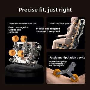 Nouveau Fauteuil de massage intelligent pour la maison, corps entier 4D, zéro gravité, commande filaire manuelle, avec compression chaude et pression d'air, export transfrontalier, type canapé - Product Image 5