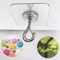 Support de suspension robuste pour plantes suspendues, crochet de plafond adhésif sans trace, ventouse en fer, crochet réglable pour œillet de rideau, moustiquaire