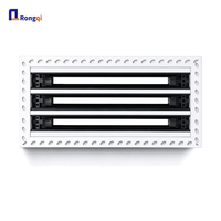 Diffuseur linéaire de plafond en plastique, grille d'aération réglable à lames noires, pour système CVC (alimentation et retour d'air)