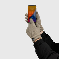 Gants d'hiver en peluche pour moto, coupe-vent, avec écran tactile, gants chauds pour hommes
