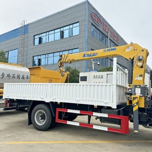รถบรรทุกติดเครน CLW FAW 4x2 ขนาด 5 ตัน บูมแบบยืดหดได้ ปั๊ม Huade เกียร์มอเตอร์ ระยะหมุนเลี้ยวสั้น 20 เมตร ยกไม้ - Product Image 1