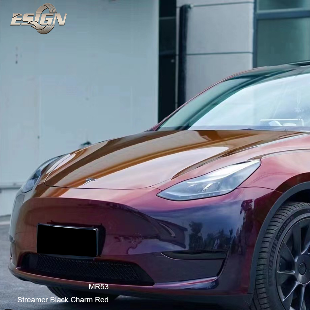 Streamer Black Charm Red