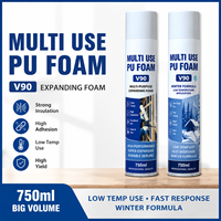 Mousse polyuréthane PU expansive toutes saisons, économique et écologique, auto-extinguissante, 750m³