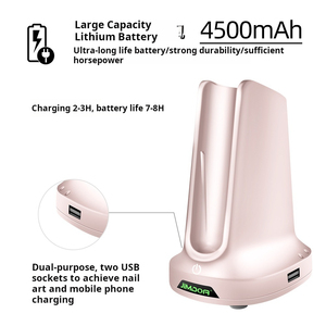 Machine à ongles portable USB 35000 tr/min, grande capacité, rechargeable, pour le retrait du gel, ensemble de meuleuse électrique pour manucure - Product Image 5