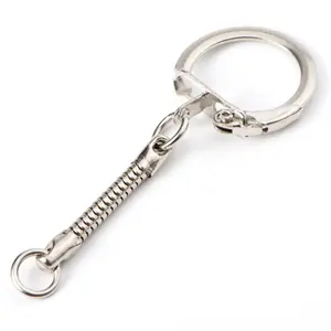 diy 23mm chicken buckle hook key ring 18mm silver snake chain stocked