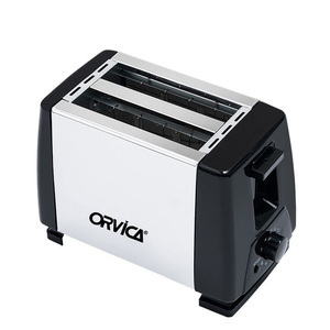 ORVICA <span class=keywords><strong>Grille</strong></span>-<span class=keywords><strong>pain</strong></span> électrique automatique <span class=keywords><strong>double</strong></span> <span class=keywords><strong>fente</strong></span> en acier inoxydable pour petit-déjeuner, 2 tranches, avec bac à miettes amovible ORM-1572 - Product Image 2