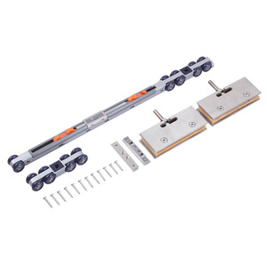 Roulettes carrées en acier inoxydable pour portes vitrées, matériau 201, roulettes pour portes coulissantes sur rail en verre - Product Image 3