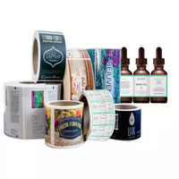 Étiquettes autocollantes en vinyle imperméables personnalisables pour l'emballage des cosmétiques et des soins de la peau - Certifiées ISO9001, taille et couleur personnalisées