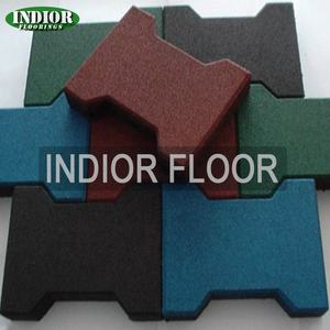 Baldosas de Caucho de Seguridad Encajables Impermeables para Exteriores, para Campos Deportivos, Parques Infantiles, Jardines, 18-45 mm de Grosor - Product Image 3