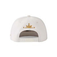Gorra snapback personalizada de 6 paneles con logo bordado en 3D dorado en la parte delantera, ajustable, para moda urbana, unisex.