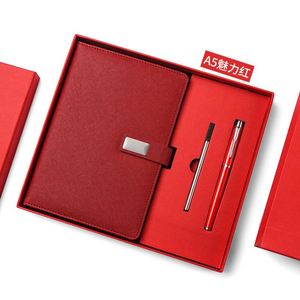 Wholesale Promotional Luxury Leather <b>Notebook</b> Items Gift Set <b>A5</b> Journal Refillable Diary Business Corporate Gift Set With Pen - Product Image 2