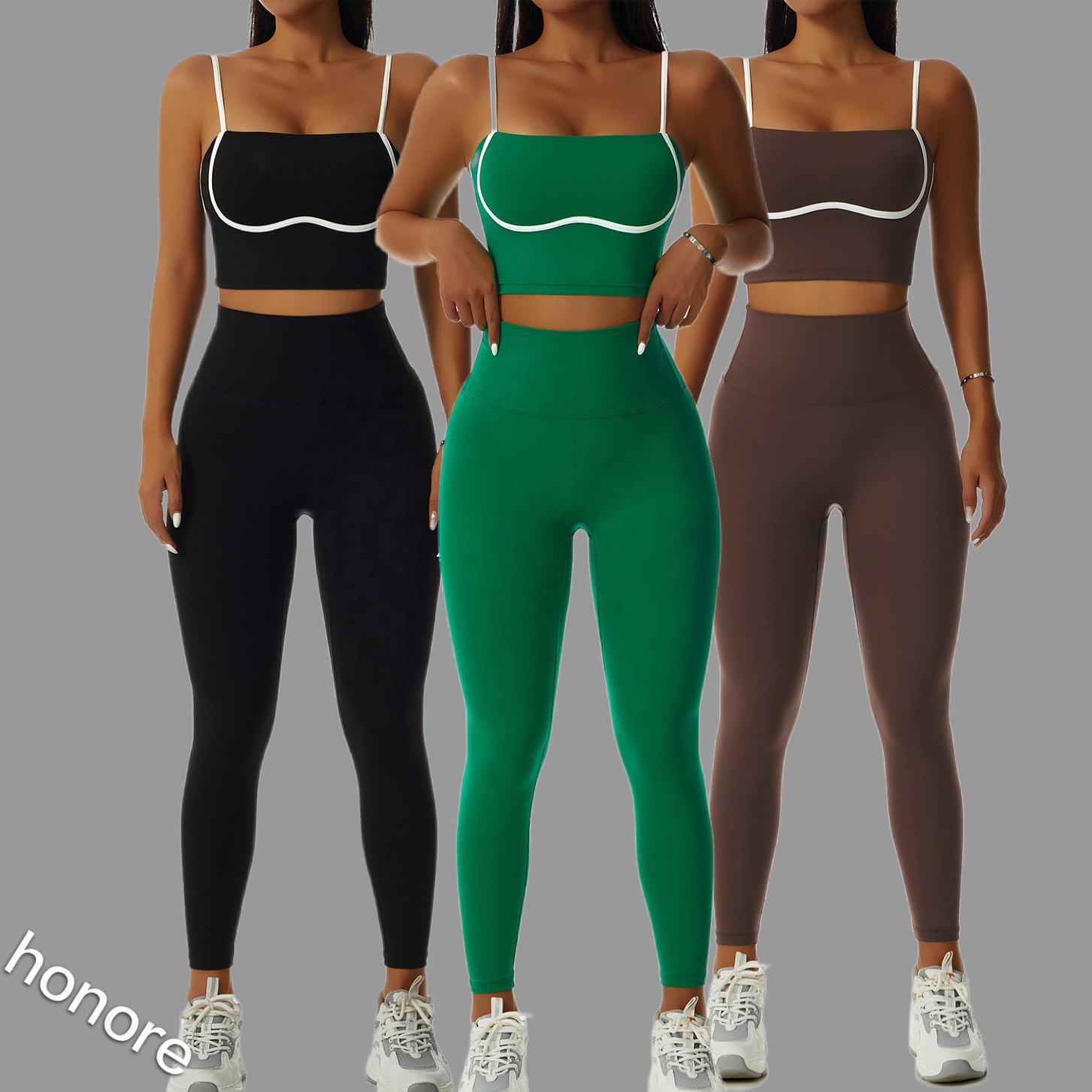 High Quality With Super Nylon Active Wear Set Women Yoga Hot Sexy Xxxx Sports Bra Yoga Pants Women Workout Leggings