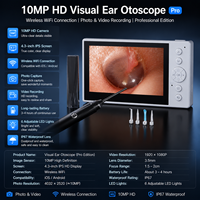 Otoscope numérique sans fil HD1080P avec écran HD 4,3 pouces, caméra endoscopique, moniteur d'oreille numérique, cure-oreille, ODM OEM