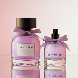 Premium High End Custom Crimp Clear <b>Perfume</b> <b>Bottle</b> <b>30ml</b> 50ml 100ml Empty Round <b>Perfume</b> Glass <b>Bottle</b> with Black Lid - Product Image 3