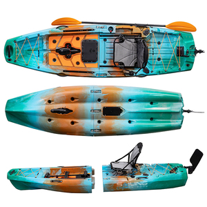 Kayak de pêche modulaire en plastique monoplace de 3 m, pliable et détachable en 2 parties, certifié CE, avec aileron, pédale ou moteur pour la navigation - Product Image 4