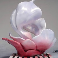 Sculpture de fleur géante en résine personnalisée, grande statue florale de magnolia pour jardin, hall d'hôtel et décoration paysagère commerciale