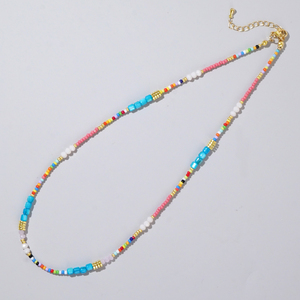 Collana Artivelle con Perline, Choker Boho Regolabile, <span class=keywords><strong>Gioielli</strong></span> Stratificati con Distanziatori, Perle di Vetro Fatte a Mano per l'Estate e la Spiaggia - Product Image 4
