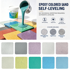 <span class=keywords><strong>Peinture</strong></span> de <span class=keywords><strong>sol</strong></span> autolissante à base de sable coloré époxy pour entrepôts industriels, garages, résistante aux produits chimiques, pour intérieur et extérieur - Product Image 3