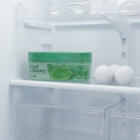Gel désodorisant pour réfrigérateur Lime, désodorisant d'air pour réfrigérateur avec crochet, absorbant d'humidité portable, écologique, jetable et longue durée pour