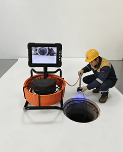 Caméra d'inspection des canalisations 20M 512Hz à nivellement automatique avec capteur CMOS AHD 4MP, écran tactile 7 pouces et mémoire 128 Go - Product Image 4