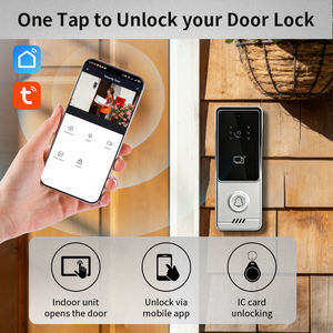 Caméra de <span class=keywords><strong>sonnette</strong></span> de porte compacte anti-interférences, <span class=keywords><strong>sonnette</strong></span> vidéo Wifi, vidéophone domestique pour supermarchés - Product Image 3