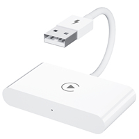 Adaptador Inalámbrico CarPlay Mini Plug and Play con Control por Voz Siri, Mapas en Línea y 2 Años de Garantía para iPhone Apple OEM de 5 GHz
