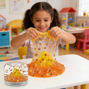 Jouets éducatifs certifiés EN71, pâte à modeler douce, pâte non collante, slime DIY à l'arôme d'érable d'automne pour l'apprentissage des enfants avec paillettes en forme de feuilles - Product Image 3