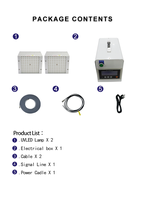 Lampe de séchage UV à refroidissement par ventilateur 100*100 MM, système de séchage UV LED, lumière UV pour le scellement des écrans LCD, protection du masque de soudure