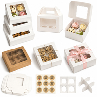 Boîte à pâtisserie XJY, emballage pour cupcakes, boîtes à biscuits, boîte cadeau en papier pour produits de boulangerie, boîte à dessert, boîte à bonbons, boîte en carton pliable avec séparateurs