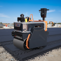 Compacteur de sol manuel à double tambour de haute qualité avec moteur diesel