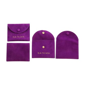 Custom Button <b>Envelope</b> Jewelry <b>Gift</b> Bags Packaging Velvet Pouch Jewelry Bag with logo Custom - Product Image 4
