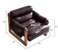 Chaise longue simple et tendance à vendre, design moderne, en cuir, pour salon