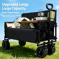 Chariot pliant avec sièges, chariot de camping d'extérieur, chariot double usage pour s'asseoir et s'allonger, chariot utilitaire portable pour pique-nique avec siège-canapé