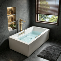 Baignoire classique en acrylique polyvalente, baignoire autoportante durable, exportation mondiale, OEM ODM