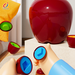 Chengji Montessori-Spielzeug zur Kognitiven Entwicklung für Kleinkinder Frühkindliche Bildung Cartoon-Apfel Kinder-Zählspiel und Farbzuordnungsspiel - Product Image 3