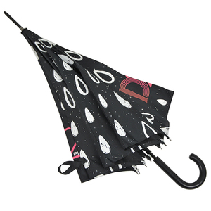 23 pulgadas de alta moda abierta de gotas de agua impresión paraguas recto - Product Image 4