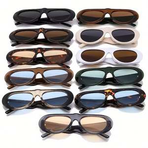 Lunettes de soleil rétro 2025 personnalisées avec logo, pour hommes et femmes, à monture large, protection UV400, style aviateur, dessus plat - Product Image 4